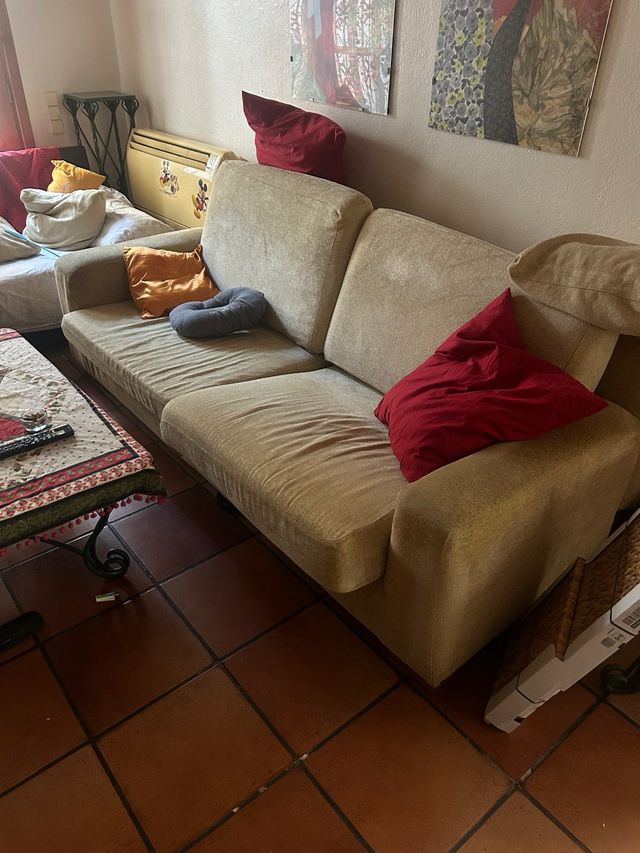 Sofá beige 2 plazas