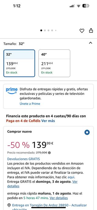 TV Haier 32" Full HD Smart TV