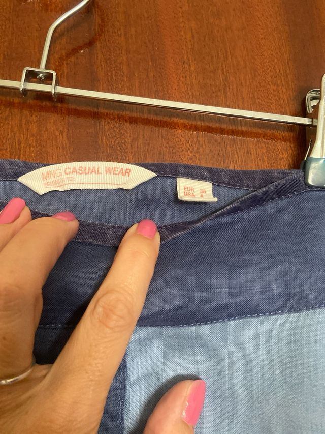 Falda vaquera Mango azul - M