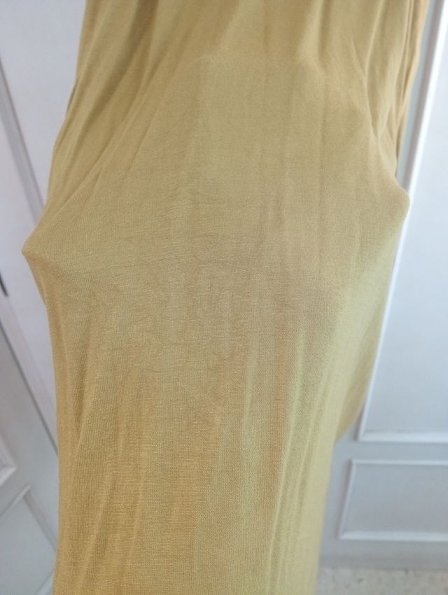 Vestido largo mostaza tirantes