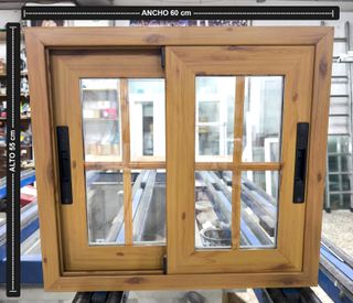 Ventana corredera de aluminio de 60 x 55 
