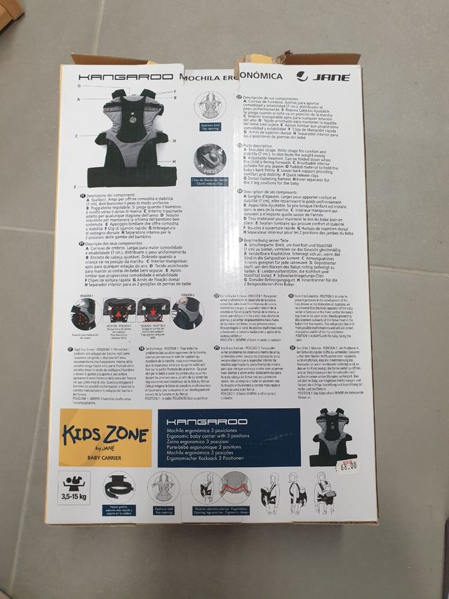 Mochila portabebés Jane Kangaroo