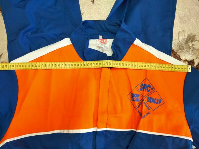 Tuta lavoro uomo blu-arancione