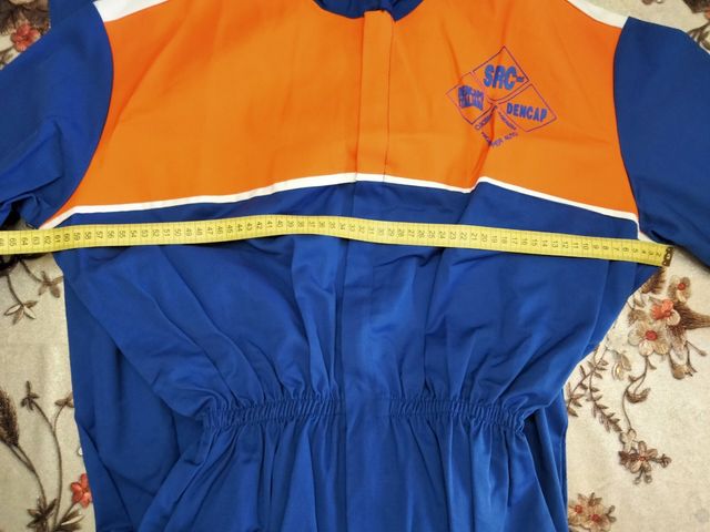 Tuta lavoro uomo blu-arancione