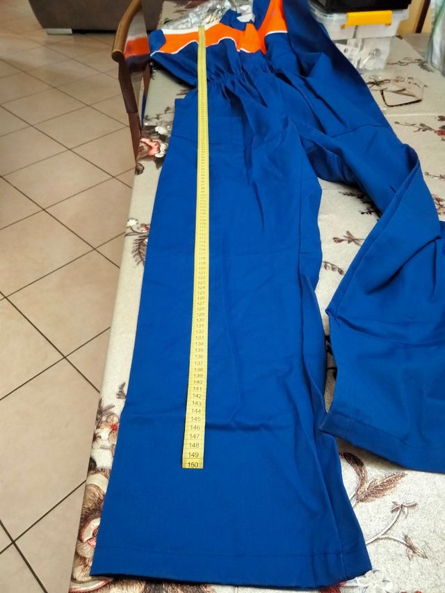 Tuta lavoro uomo blu-arancione