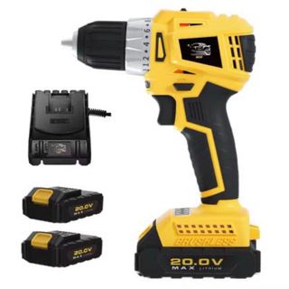 Taladro inalámbrico 20V 2 baterías