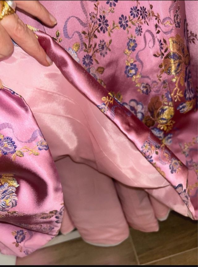 Traje regional mudar niña Alicantina rosa T-8/12