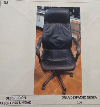 Silla despacho negra - 10€