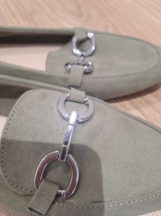 Mocasines verde oliva talla 37