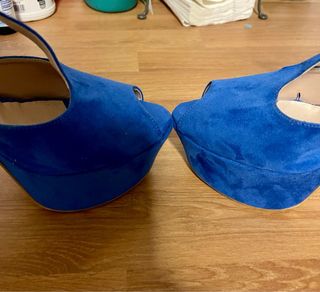Sandali Moda In blu elettrico, tacco 12