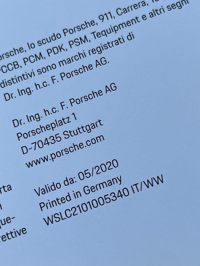 Brochure Porsche 911 (992)