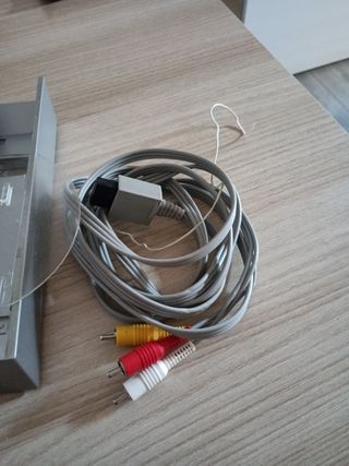 Base + Cable + adaptador euroconector Wii Nintendo
