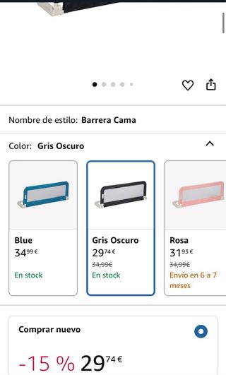 Barrera Cama Safety 1st Gris Oscuro