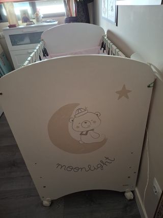 Cuna bebé Moonlight + colchón