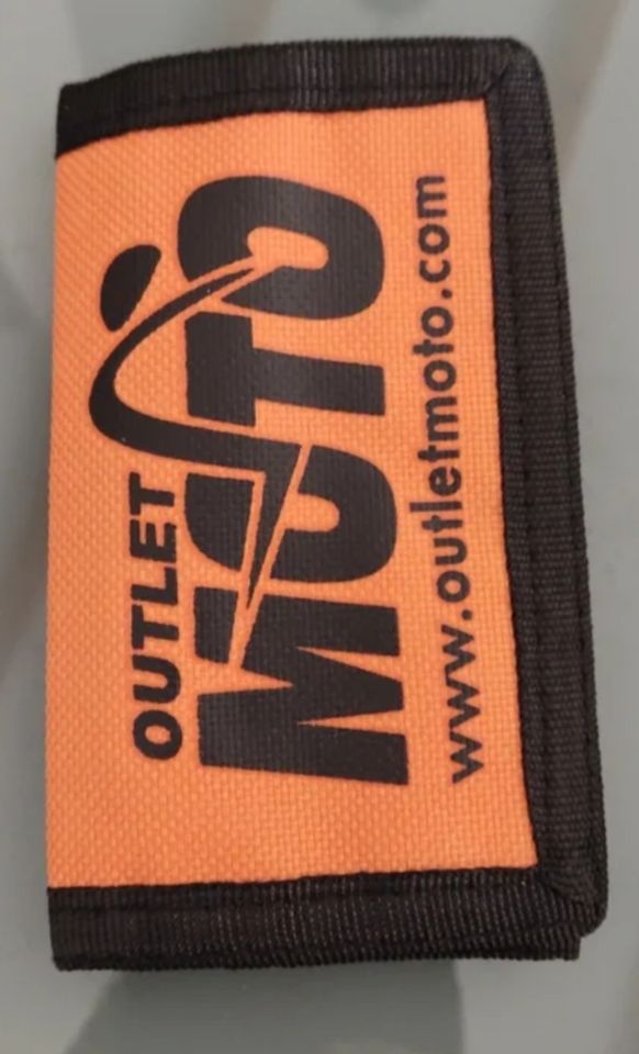 Cartera Outlet Moto - Negra y Naranja