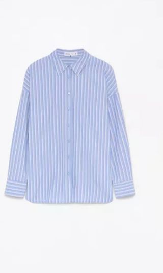 Camisa oversize rayas azul-blanco