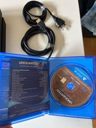 PS4 Slim (PlayStation 4) - 2 mandos + Uncharted 4