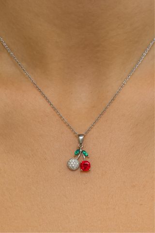 Collana in Silver con Ciliegina Zirconata