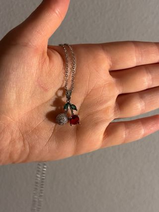 Collana in Silver con Ciliegina Zirconata