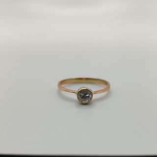 00300 Anillo circonita oro 18k - Talla 16