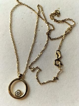 Collar Oro 14k -  Diamante