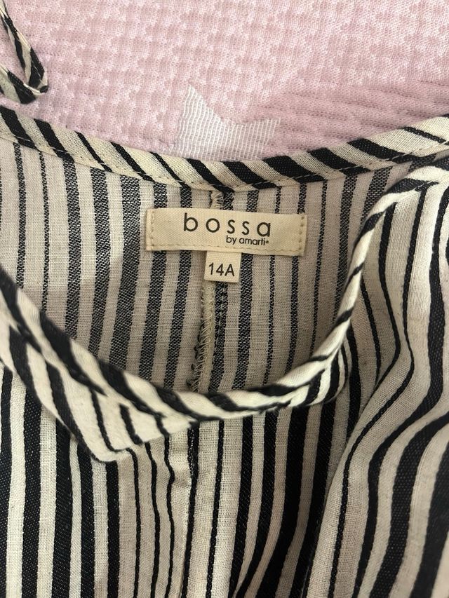 Mono Bossa by amari rayas blanco-negro talla 14