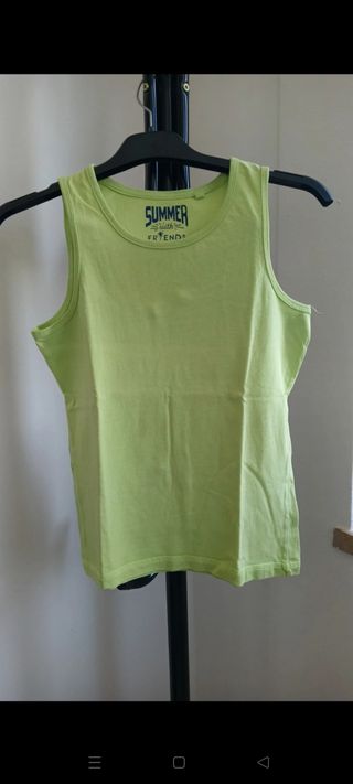 Canotta estiva bimbo verde chiaro