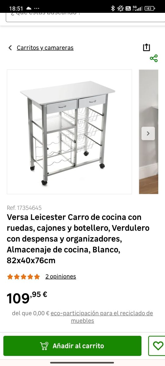 Mueble cocina - Carro auxiliar