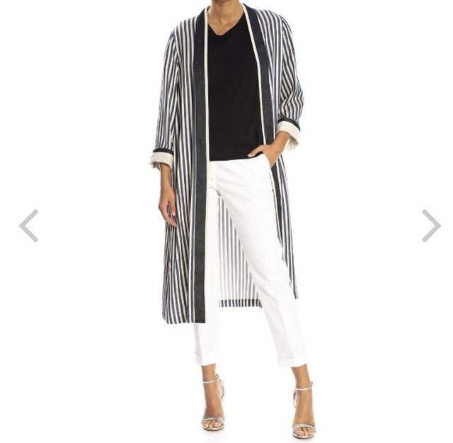 Kimono rayas azul-blanco