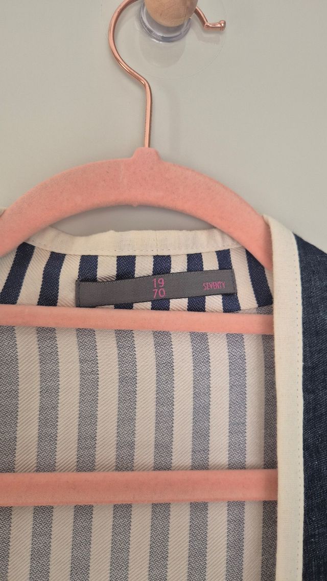 Kimono rayas azul-blanco