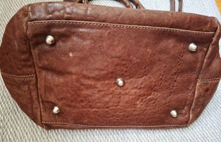 Bolso mano bowling Carol J - Cuero Marrón