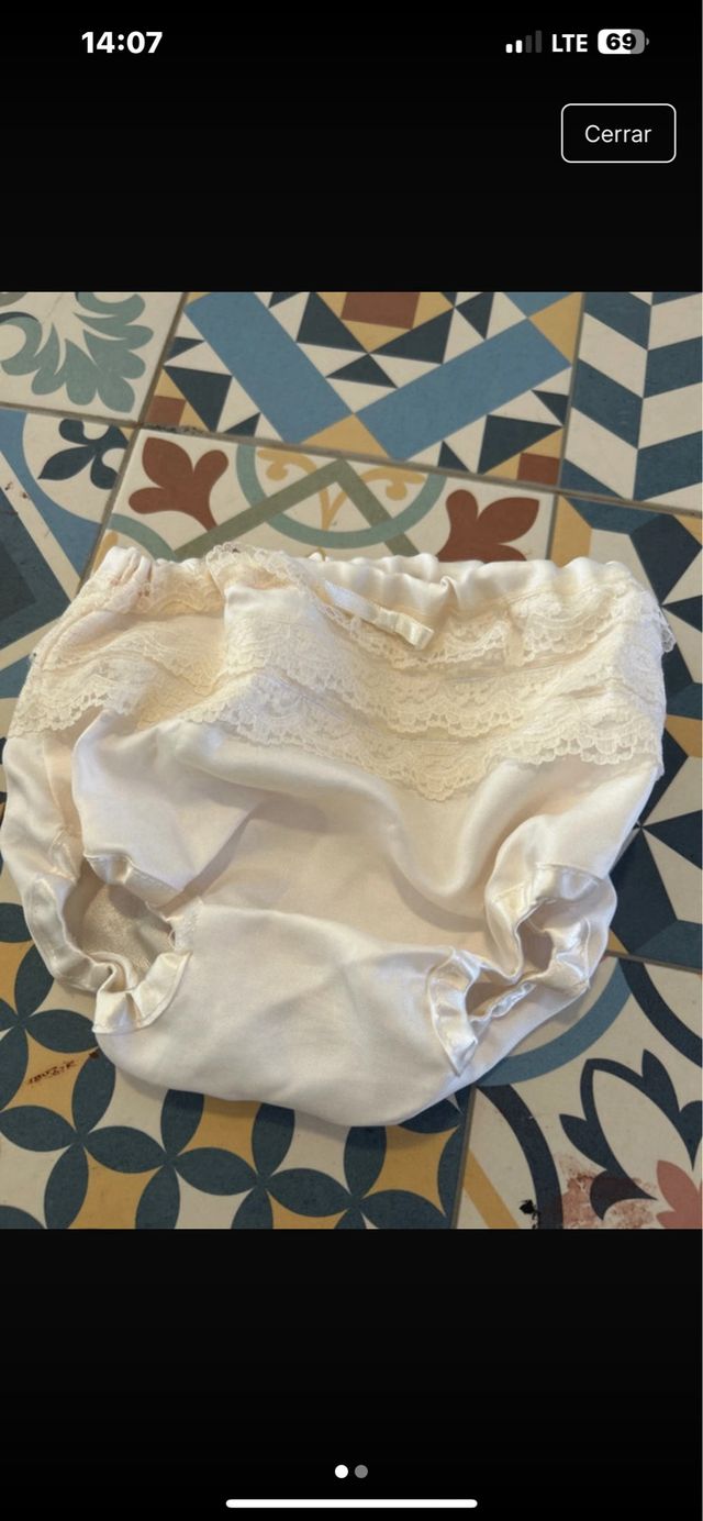 Lote ropa bebé niña: vestido y gorro y cubrepañal