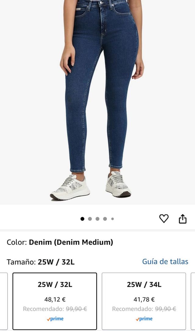 Jeans Calvin Klein Mujer, Talla 34, NUEVO