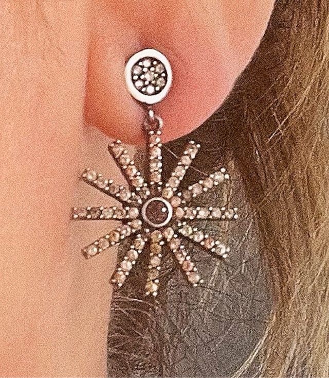 Pendientes joyería SUNFIELD - Plata y Marrón