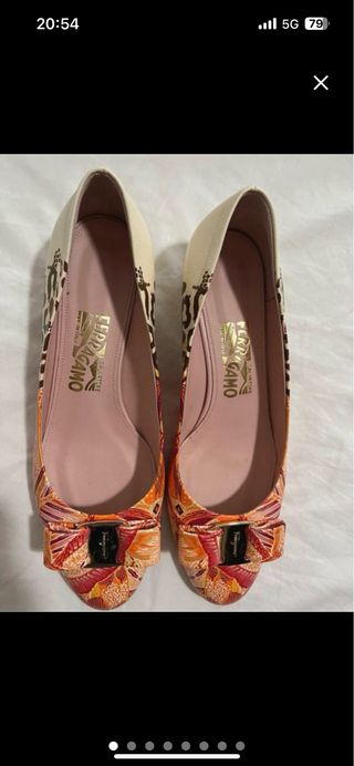 Salvatore Ferragamo Ballerine Beige Arancio