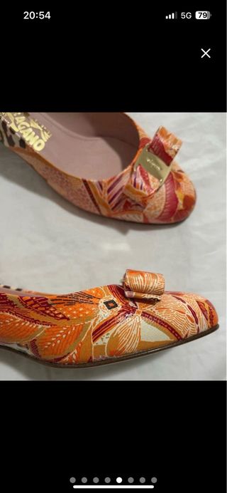 Salvatore Ferragamo Ballerine Beige Arancio