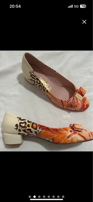 Salvatore Ferragamo Ballerine Beige Arancio