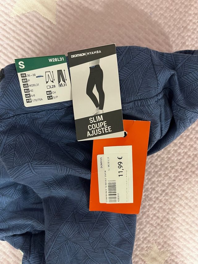 Leggins Decathlon talla S - Azul marino