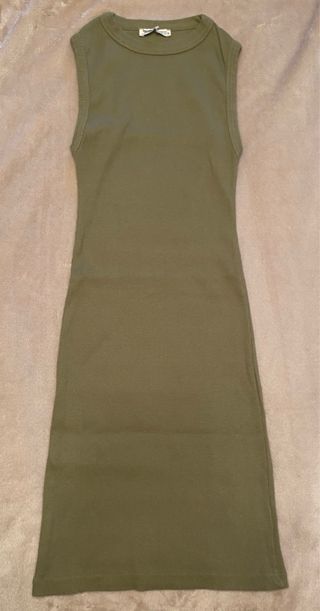 Vestido Pull&Bear verde oliva talla S