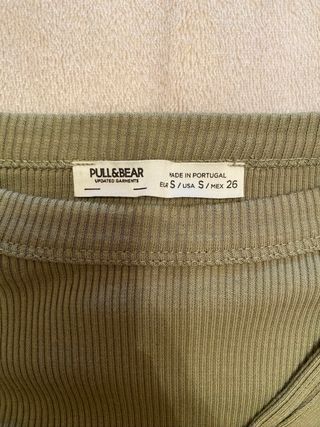 Vestido Pull&Bear verde oliva talla S