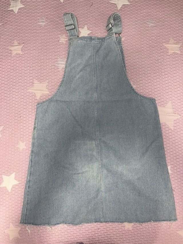 Vestido vaquero a rayas azul y blanco talla 13-14