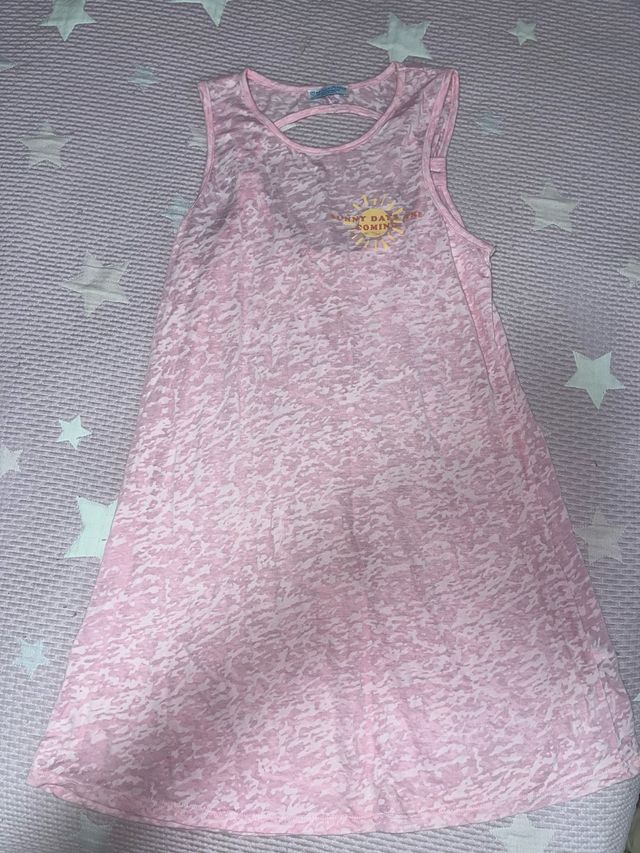 Vestido rosa estampado