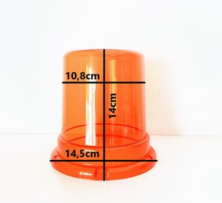 Campânula proteção plástica pirilampo laranja
