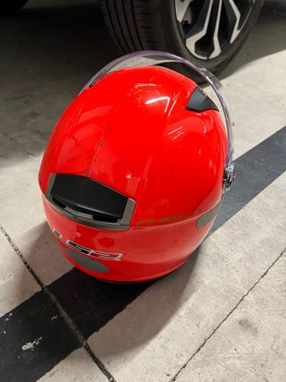 Casco integral moto LS2 y guantes