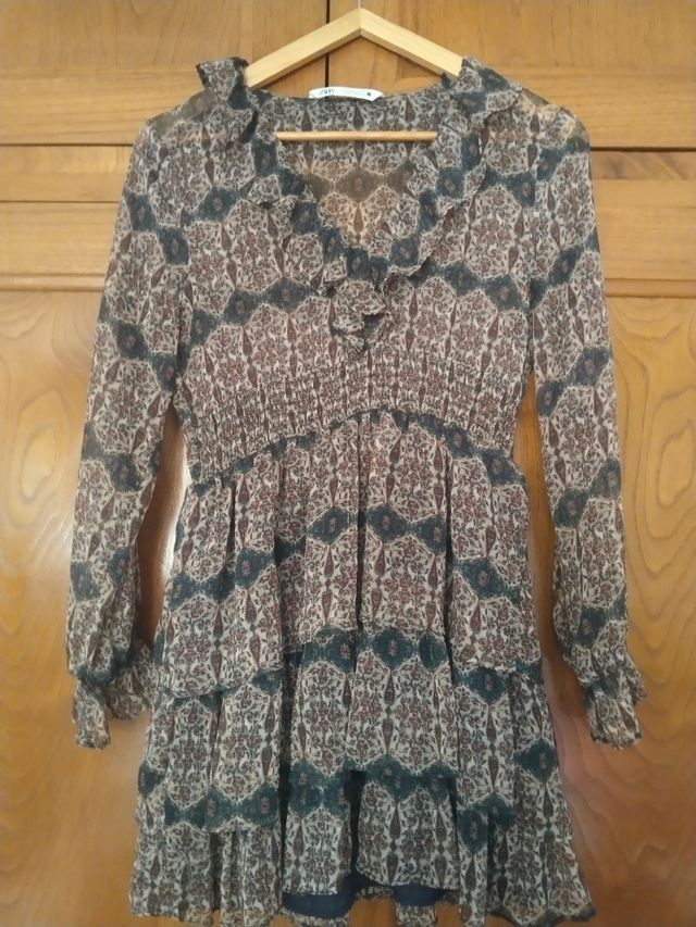 Vestido Zara estampado