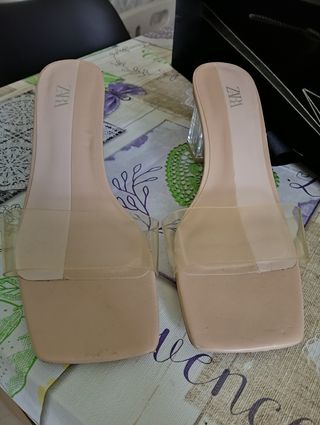 Sandali Zara beige con tacco