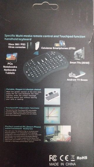 Mini teclado táctil para SmartTV