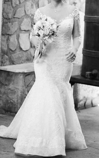Vestido novia blanco impecable