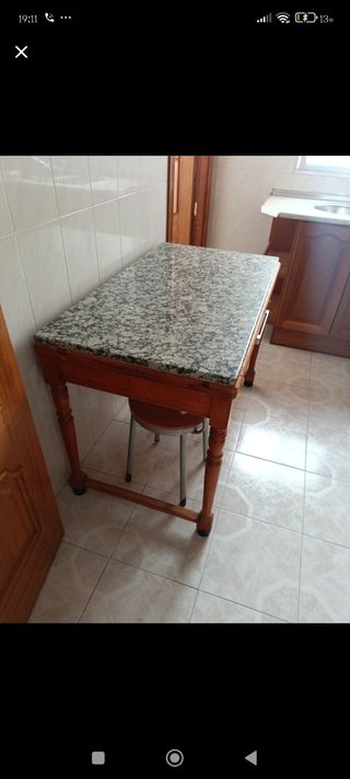 Mesa cocina granito-madera