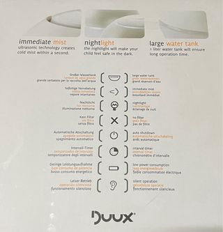 Humidificador ultrasónico con ionizador Duux